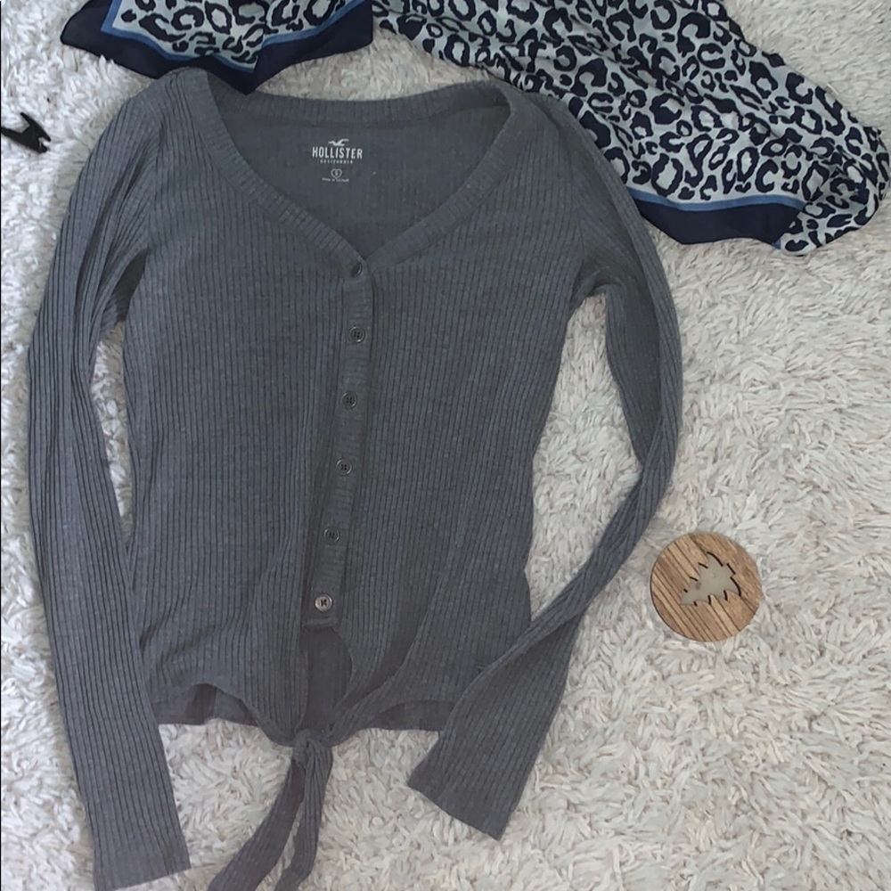 grey tight long sleeve